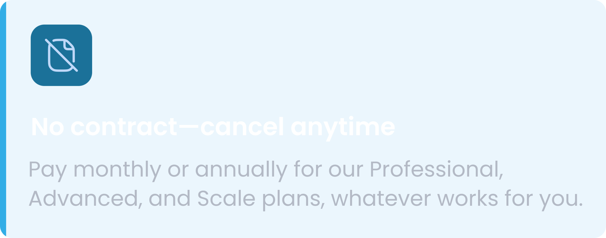 No contract-cancel anytime-1