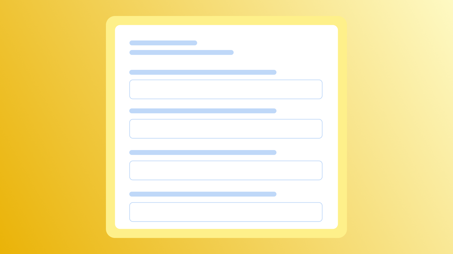 An illustration of a document ready to be filled out.